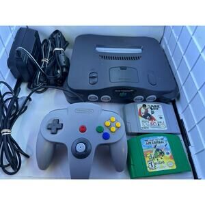 Nintendo 64 N64 Bundle Controller Cords NHL 99 Army Men Air Combat Read Descript